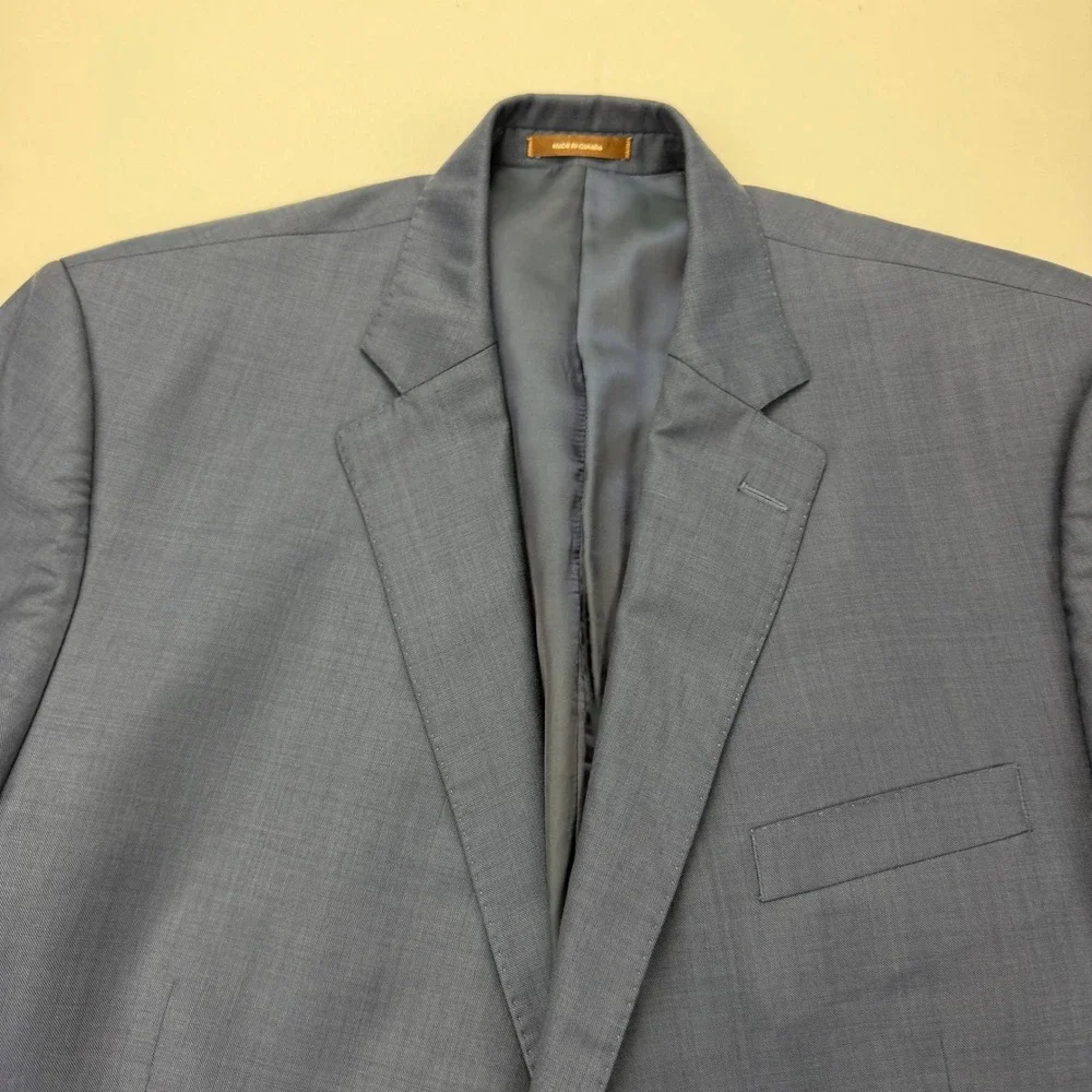 Peter Millar Blazer Mens 48T‎ Blue 100% Wool 2 Button Tailored Suit Jacket